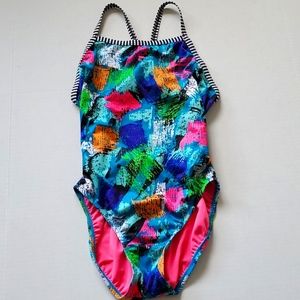 Dolfin "Uglies" Abstract Print 1-Piece Swimsuit